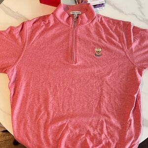 Salmon Maidstone Club Quarterzip. Peter Millar size L